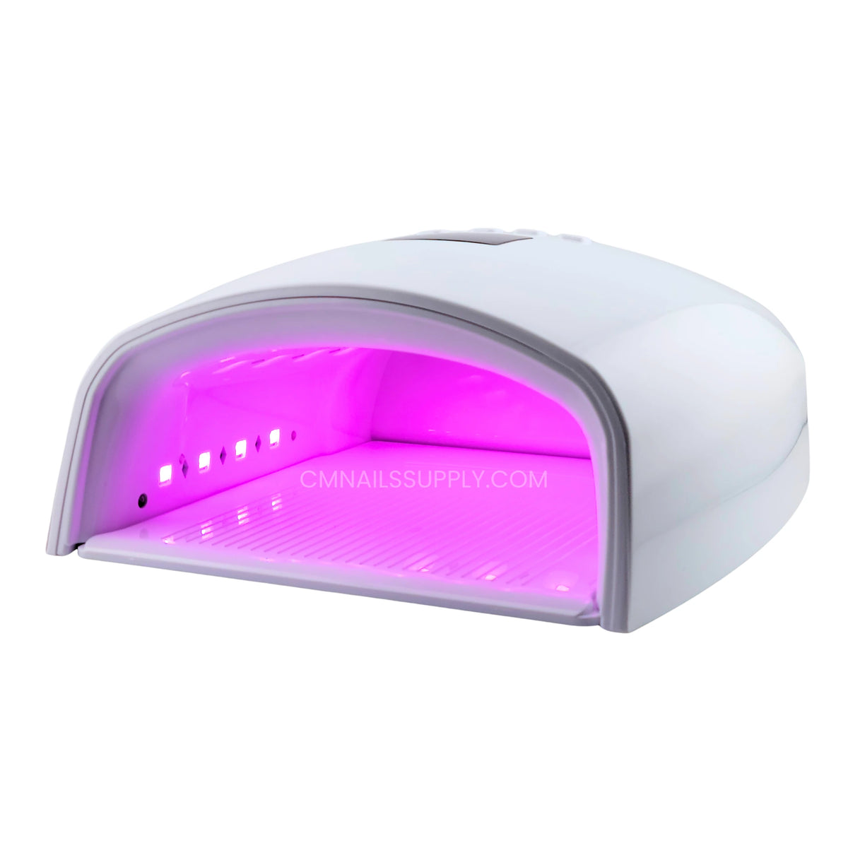 DND 48W UV LED nail lamp shown closed, a compact size for a busy nail station
