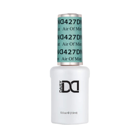 DND Air Of Mint #427 gel polish bottle in a fresh mint green shade.