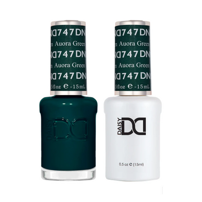 DND Aurora Green 747 gel polish and lacquer set, DND Gel Canada