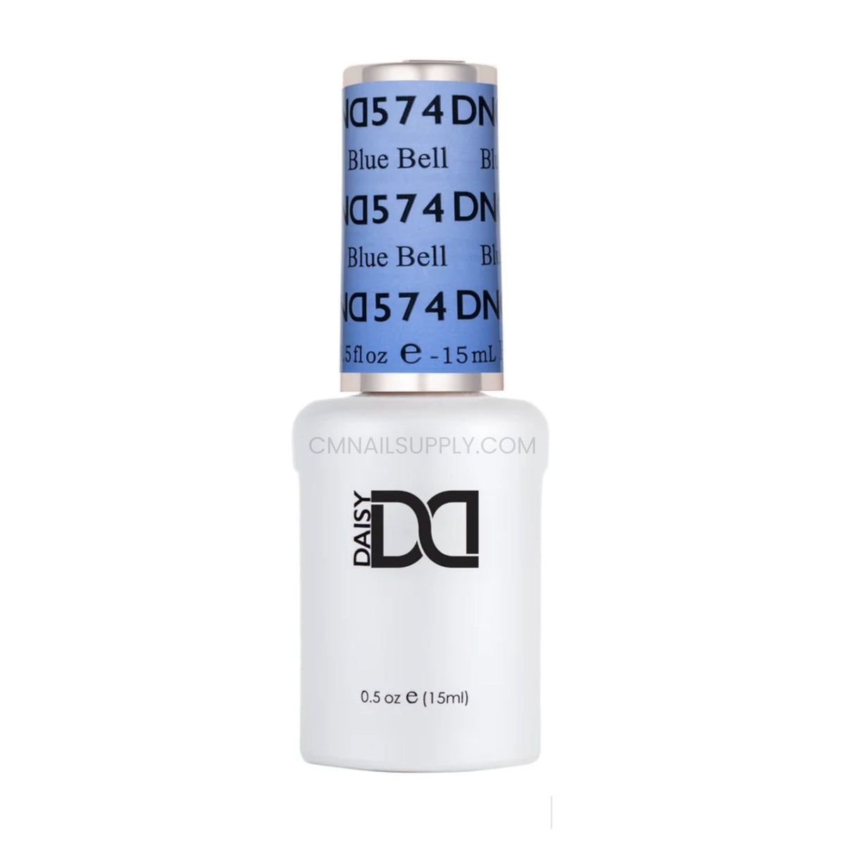 DND Blue Bell #574 gel polish bottle in a trendy slate gray blue shade