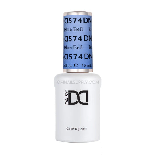 DND Blue Bell #574 gel polish bottle in a trendy slate gray blue shade