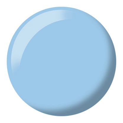 DND Blue Island #528 colour swatch showing a chic baby blue nail polish shade.