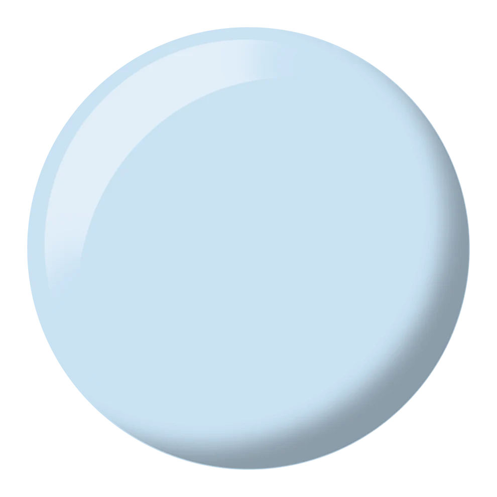 DND Blue River #529 colour swatch showing a soft minty blue nail polish shade.