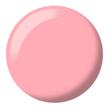 Close up color swatch of DND Blushing Pink #551 showing the baby pink nude shade with coral undertones