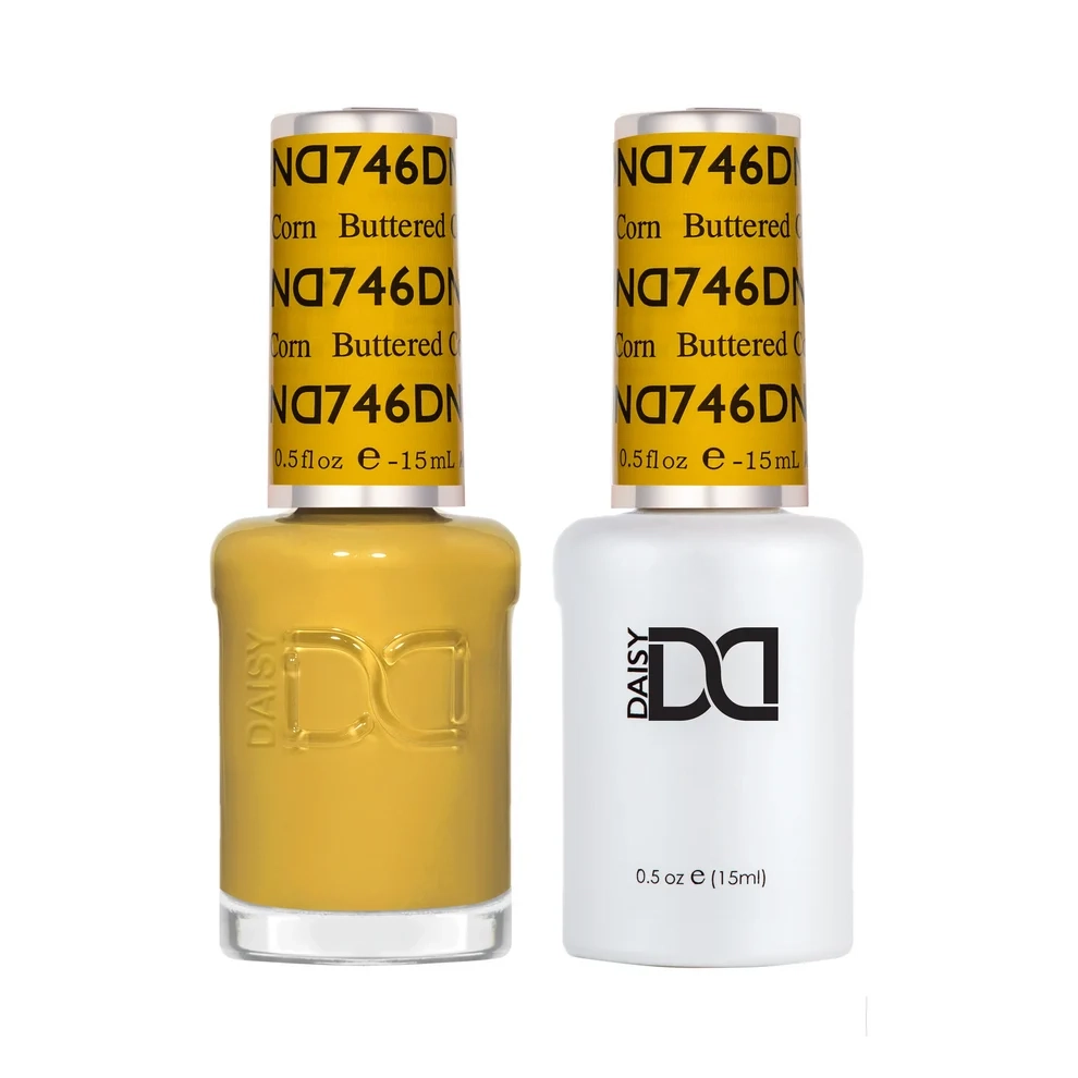 DND Buttered Corn #746 gel polish and nail lacquer duo