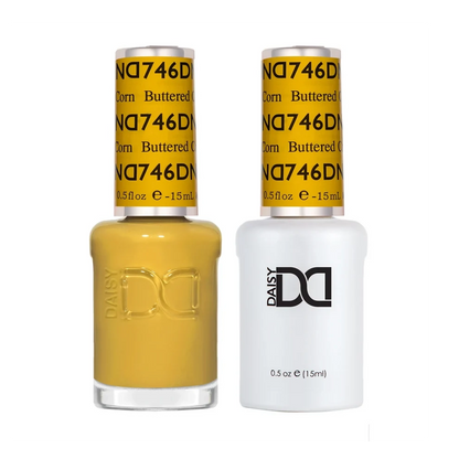 DND Buttered Corn #746 gel polish and nail lacquer duo