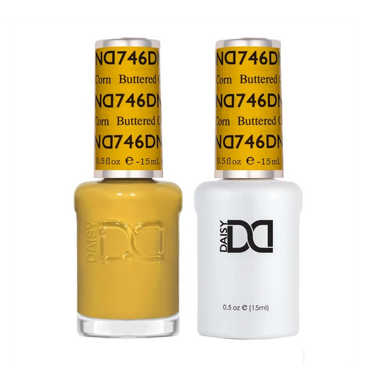 DND Buttered Corn #746 gel polish and nail lacquer duo