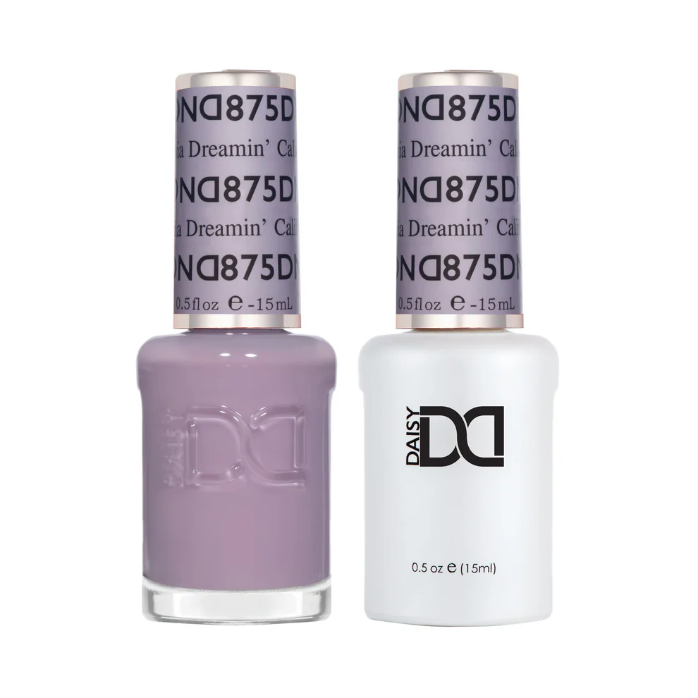 DND California Dreamin 875 gel and lacquer polish bottles, DND gel polish Canada, DND nail polish Canada