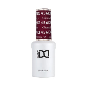 DND Cherry Berry #456 gel polish bottle in a rich cherry berry nail colour.