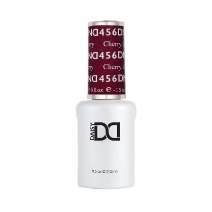 DND Cherry Berry #456 gel polish bottle in a rich cherry berry nail colour.