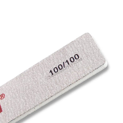 Coarse 100/100 grit zebra nail file for hard gel and acrylic enhancement refinement