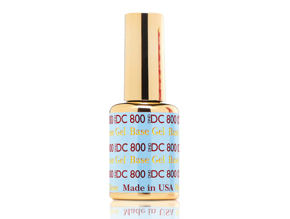DC Top & Base Gel Combo (#800 & #900) - CM Nails & Beauty Supply. DND DC Base Gel 800 bottle label close up
