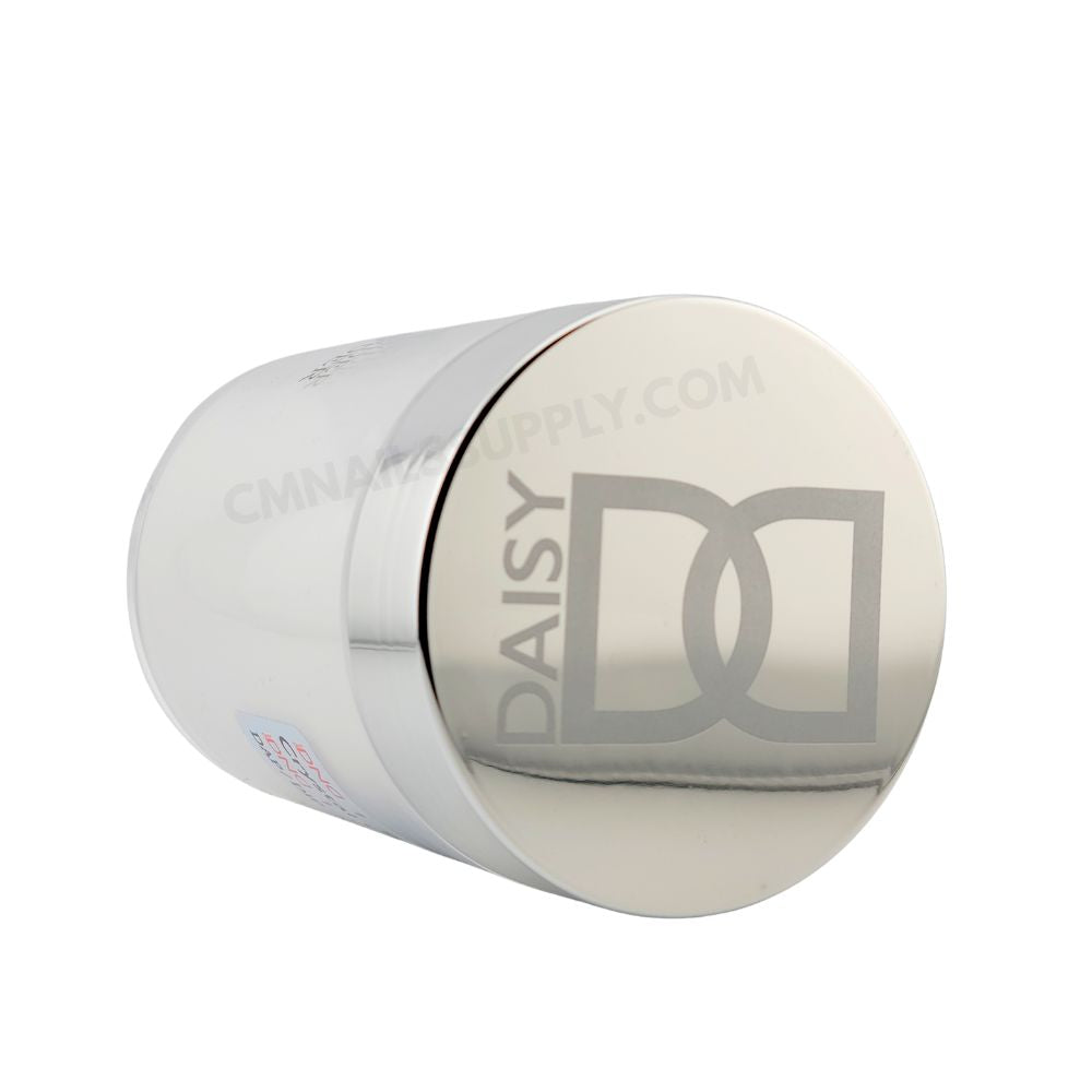 Side angle of DND DC Dip Powder 001 Crystal Clear 400g showing jar details.