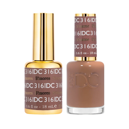 DND DC Gel Polish S’Mores #316 creamy brown neutral nude creme bottle