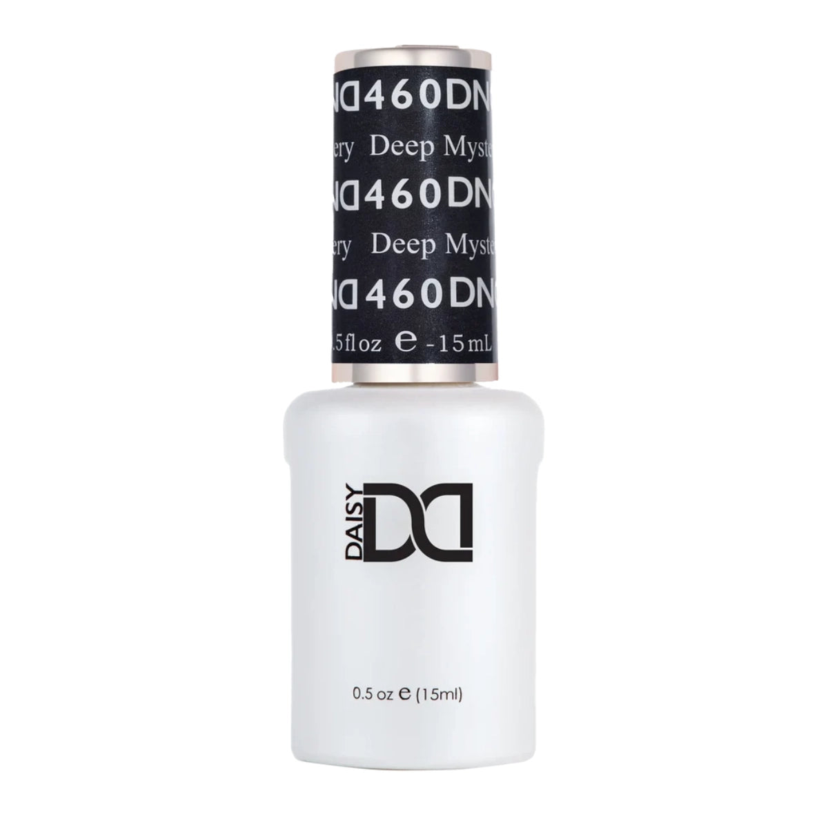 DND Deep Mystery #460 gel polish bottle in a deep, mysterious nail colour.