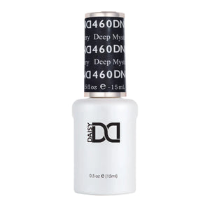 DND Deep Mystery #460 gel polish bottle in a deep, mysterious nail colour.