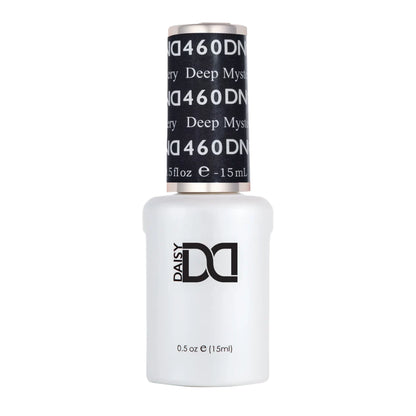 DND Deep Mystery #460 gel polish bottle in a deep, mysterious nail colour.