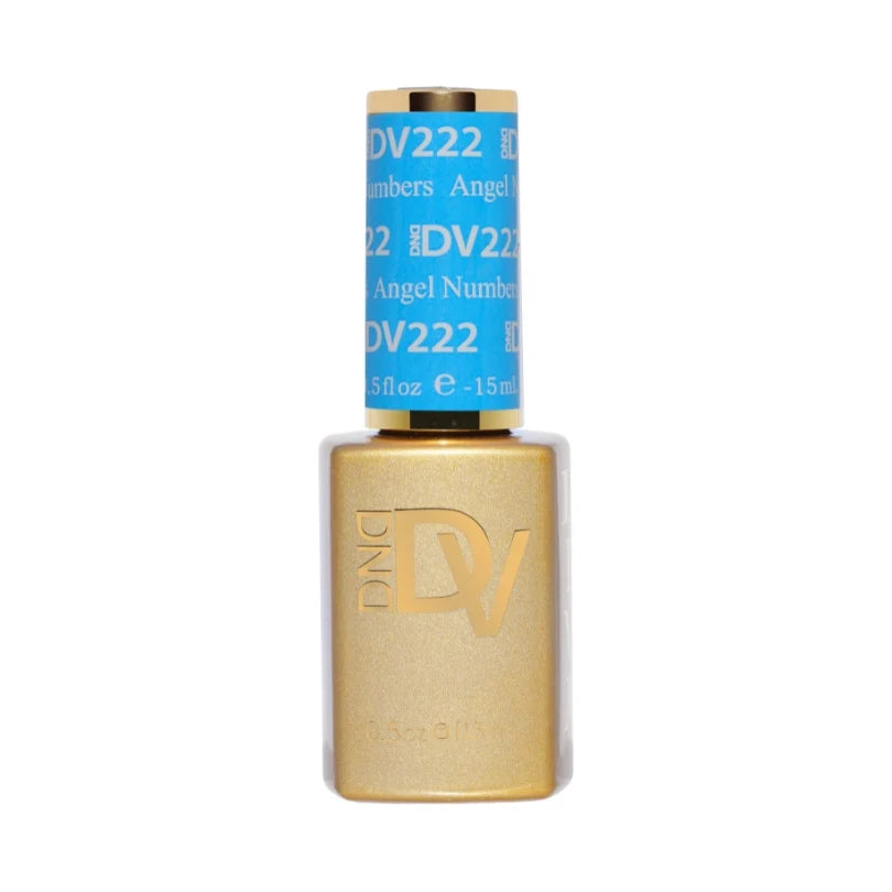 DND DIVA 222 Angel Numbers deep sky blue gel nail polish bottle