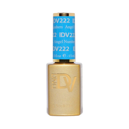 DND DIVA 222 Angel Numbers deep sky blue gel nail polish bottle