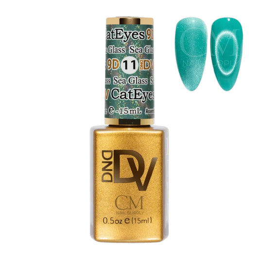 DND DIVA Cat Eye Gel Polish Sea Glass Teal 11 bottle
