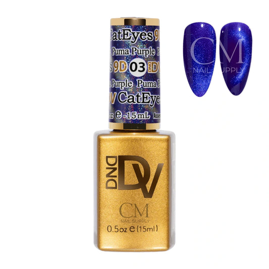 DND DIVA Cat Eye Gel Polish Puma Purple 03 bottle
