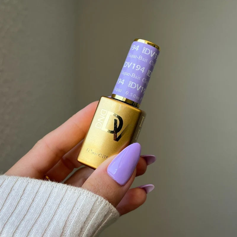 DND Diva Duo #194 trendy gel polish and lacquer set, DND Gel Canada purple