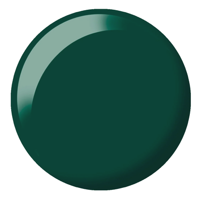 DND DIVA Emerald Meadow gel polish color swatch in deep forest green shade