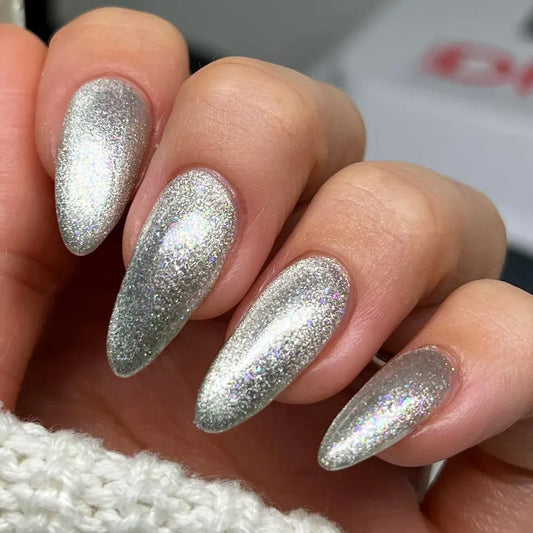 DND Diva Pet Diary cat eye gel polish with iridescent flakes for professional nails