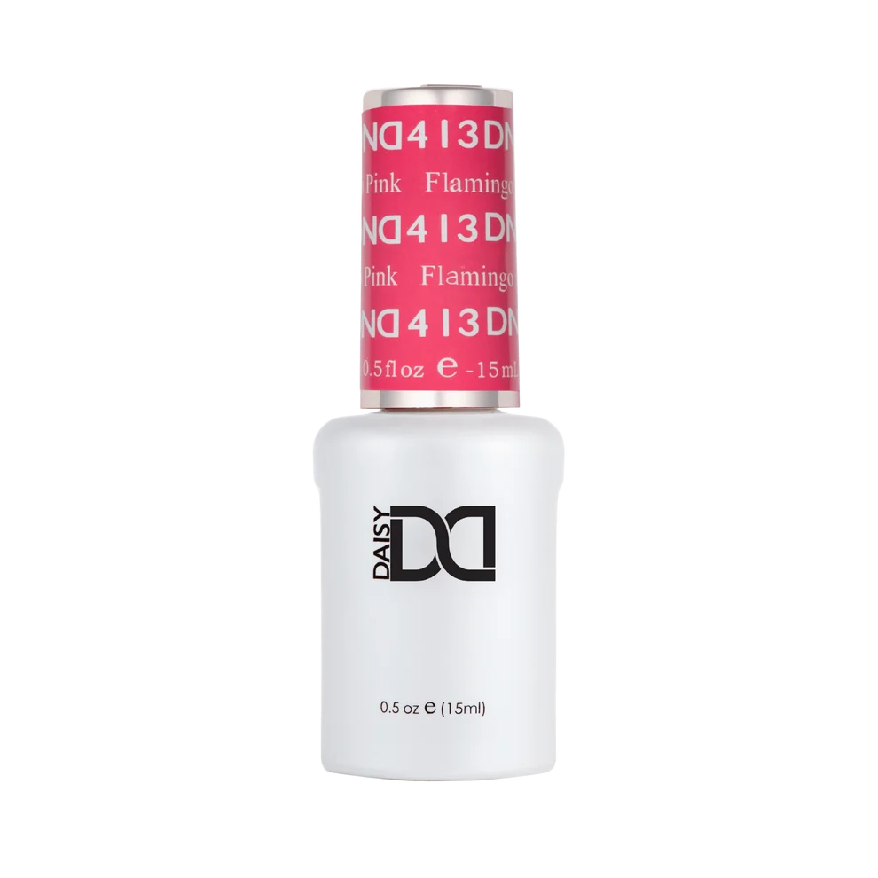 DND Flamingo Pink #413 gel polish bottle