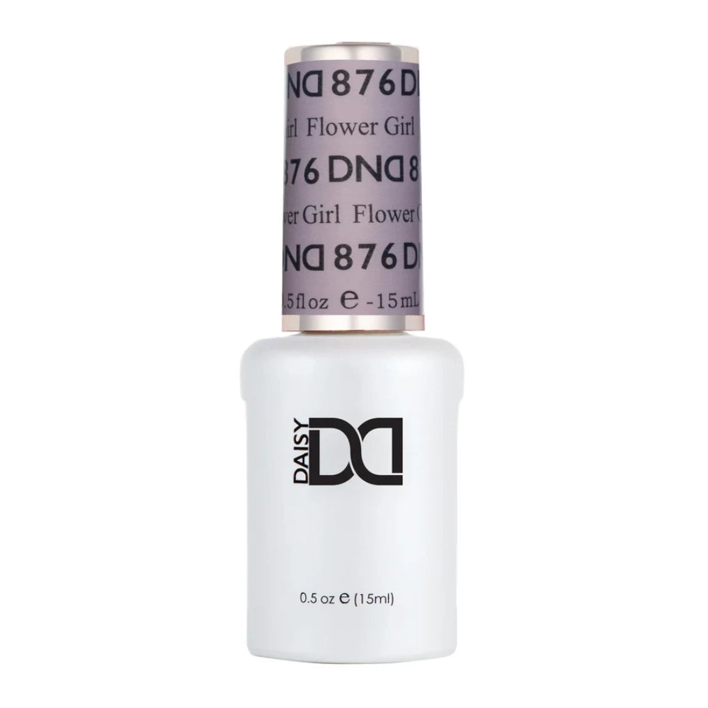 DND Flower Girl 876 gel and lacquer polish bottles, DND gel polish Canada, DND nail polish Canada