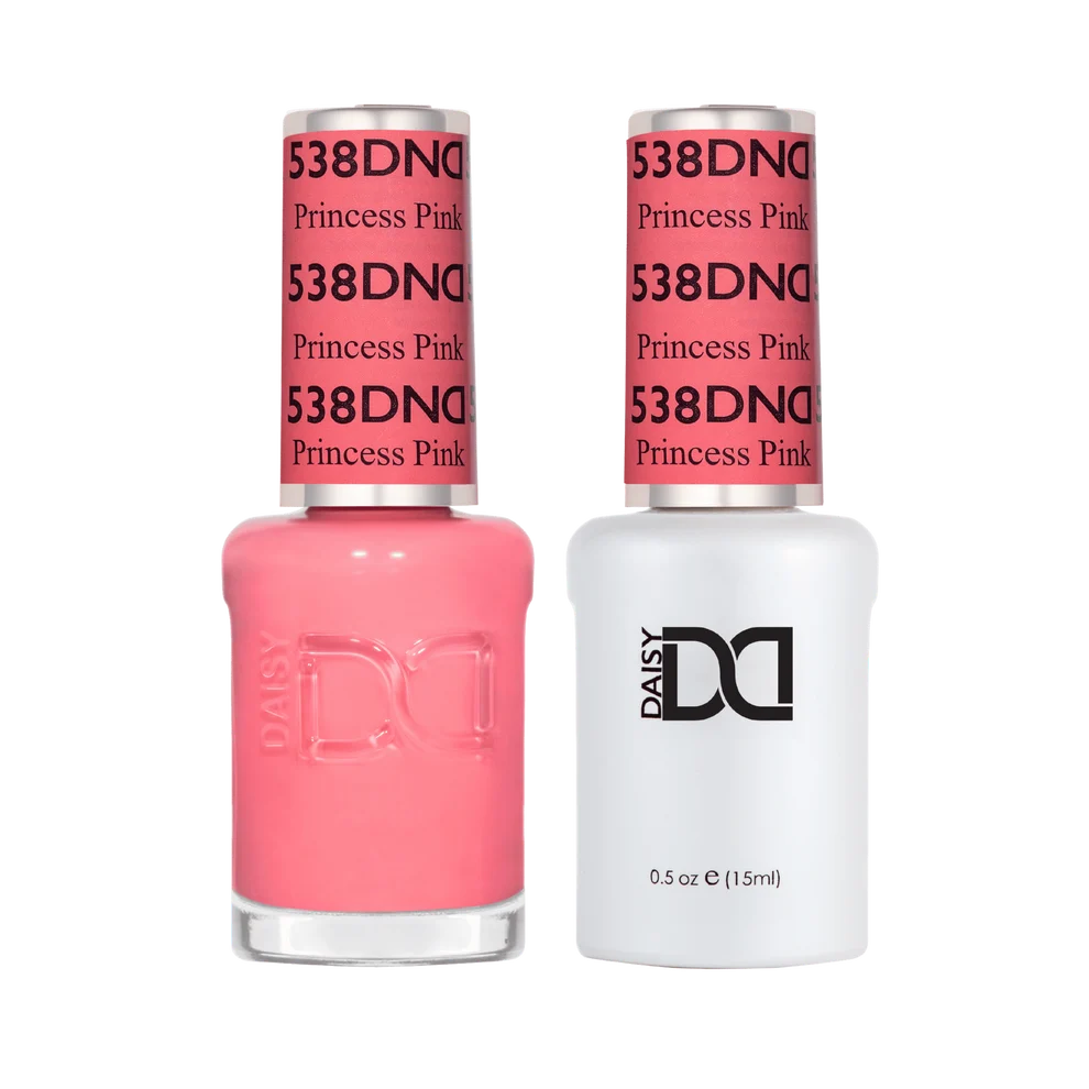 DND gel and lacquer duo set in Princess Pink #538, gel and matching polish sold together