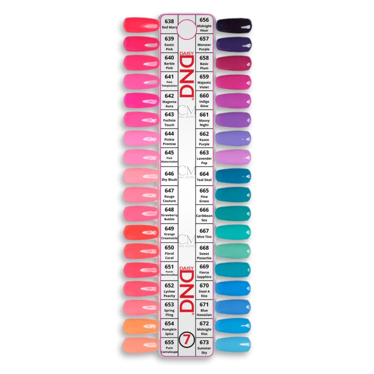 DND Gel Polish Set Collection #7, wholesale gel and lacquer duo shades for professional nail salons swatch