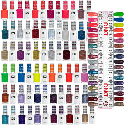 DND Gel Polish Set Collection #2 featuring 36 gel and lacquer duo sets