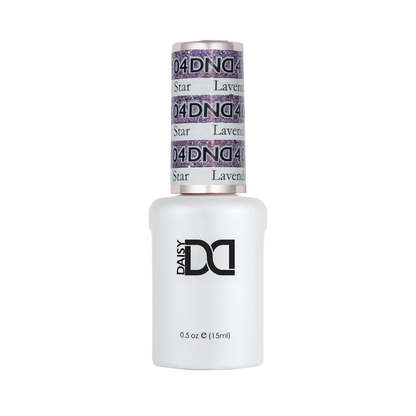 DND Lavender Daisy Star #404 purple glitter gel polish