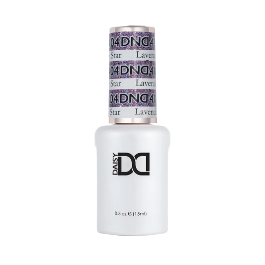 DND Lavender Daisy Star #404 purple glitter gel polish