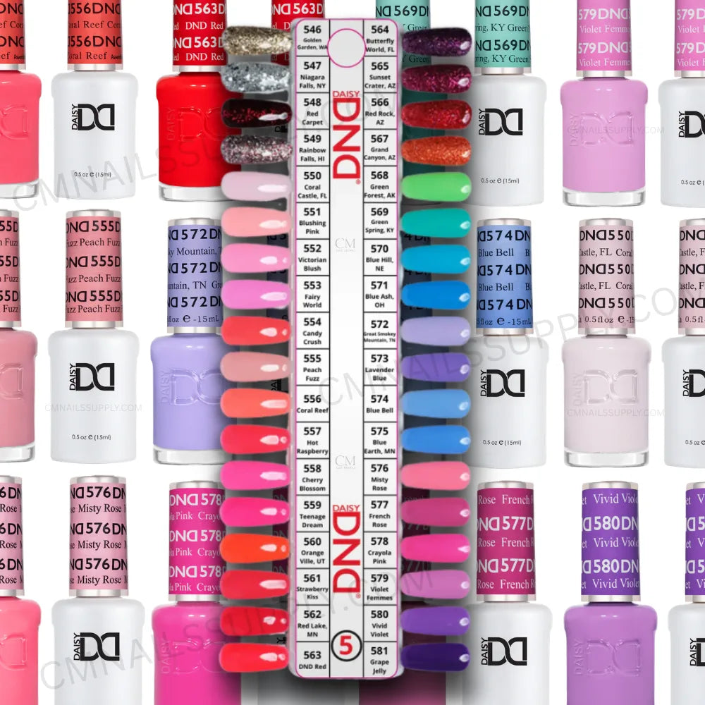 DND matching gel polish and nail lacquer set for salons