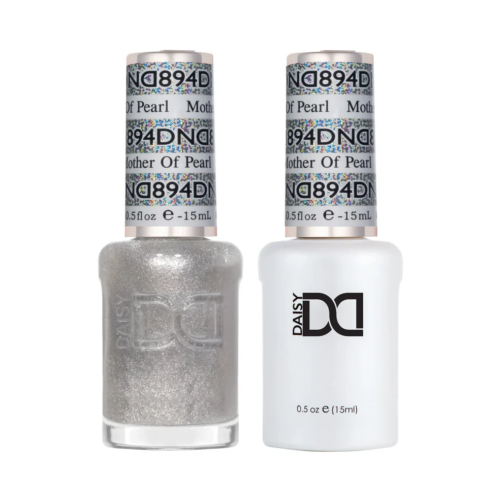 DND Mother of Pearl 894 gel and lacquer polish bottles, DND gel polish Canada, DND nail polish Canada
