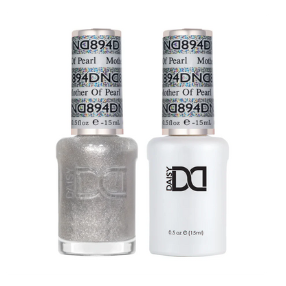 DND Mother of Pearl 894 gel and lacquer polish bottles, DND gel polish Canada, DND nail polish Canada