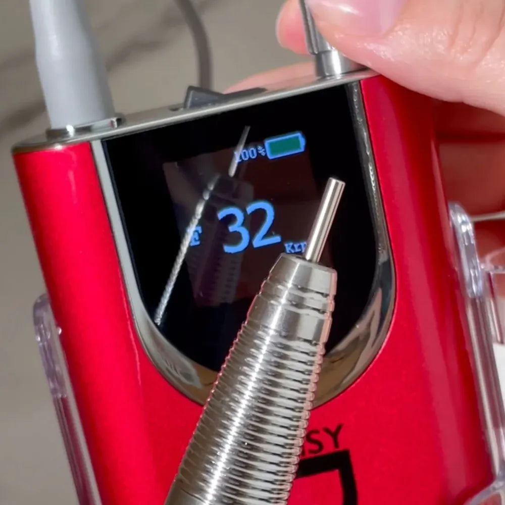 Acetone resistant control box and digital display of the DND nail drill