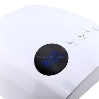 The digital timer display on the white DND nail lamp showing the second options