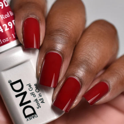 DND nail polish Boston University Red #429 manicure