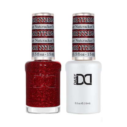 DND Nutcracker 772 gel and lacquer polish bottles, DND polish Canada