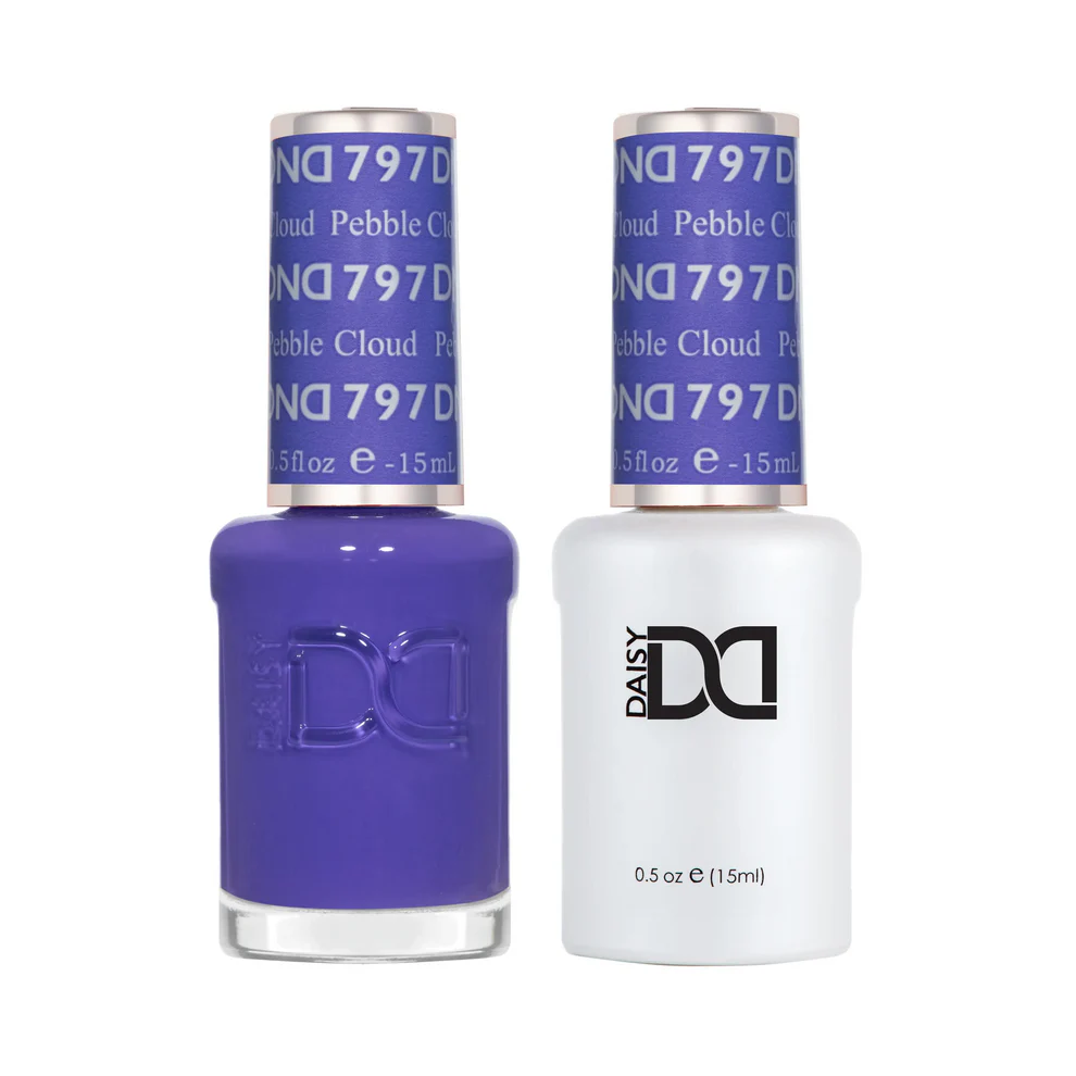 DND Pebble Cloud 797 gel and lacquer polish bottles, DND polish Canada