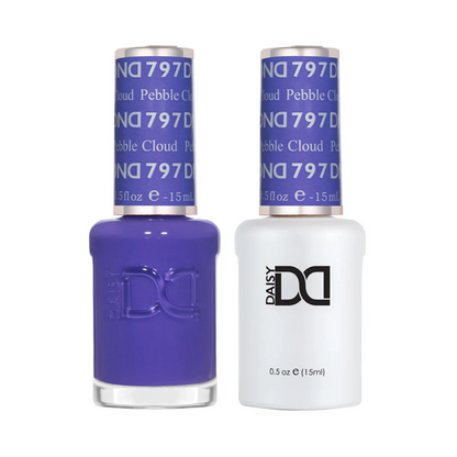 DND Pebble Cloud 797 gel and lacquer polish bottles, DND polish Canada