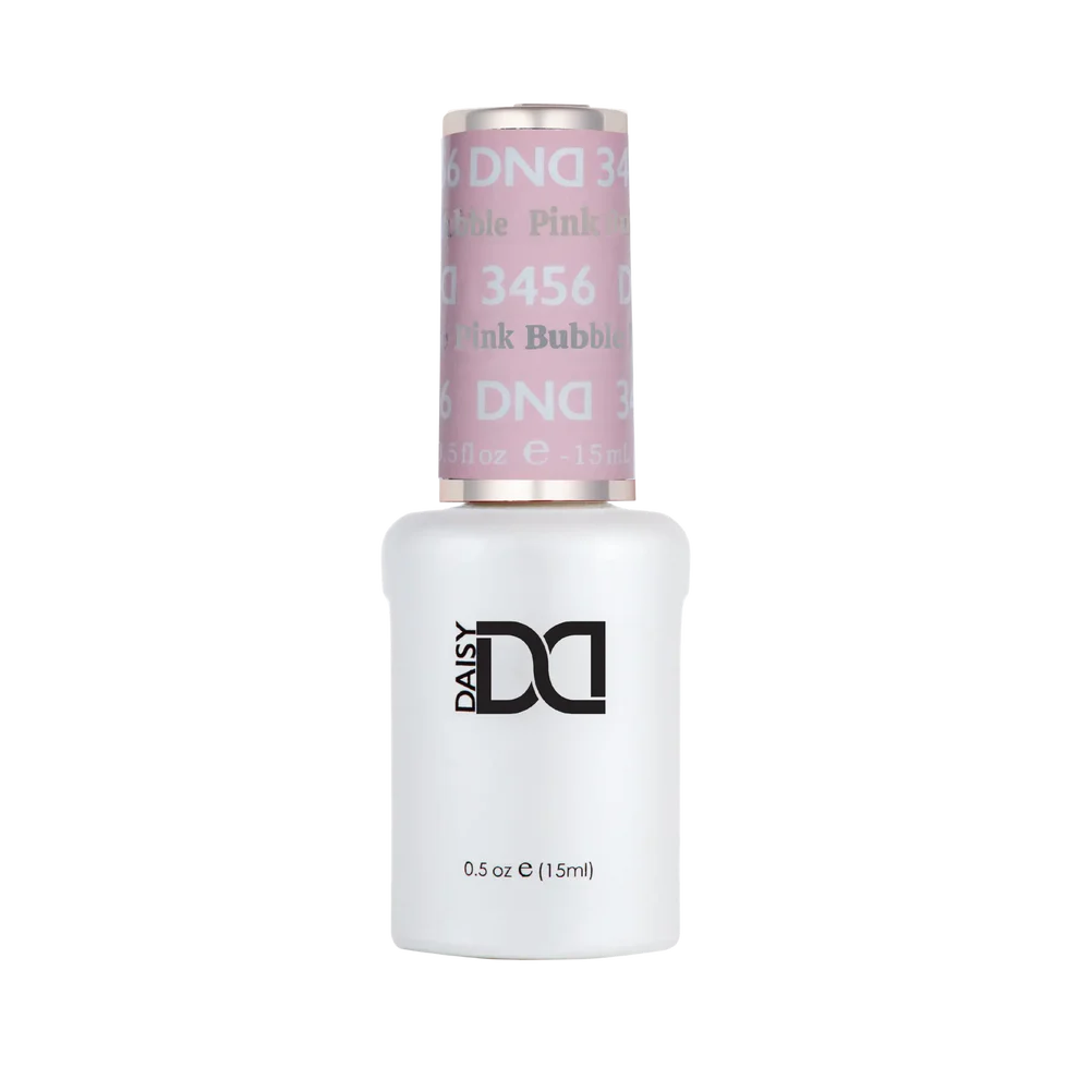 DND Pink Bubble #8686 (3456) gel polish bottle single product shot in porcelain pink sheer tone