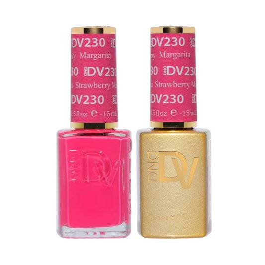 DIVA #230 Strawberry Martini DND pink nail polish duo gel and lacquer bottle