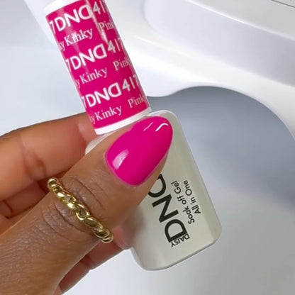 DND Pinky Kinky #417 pink nail polish on nails