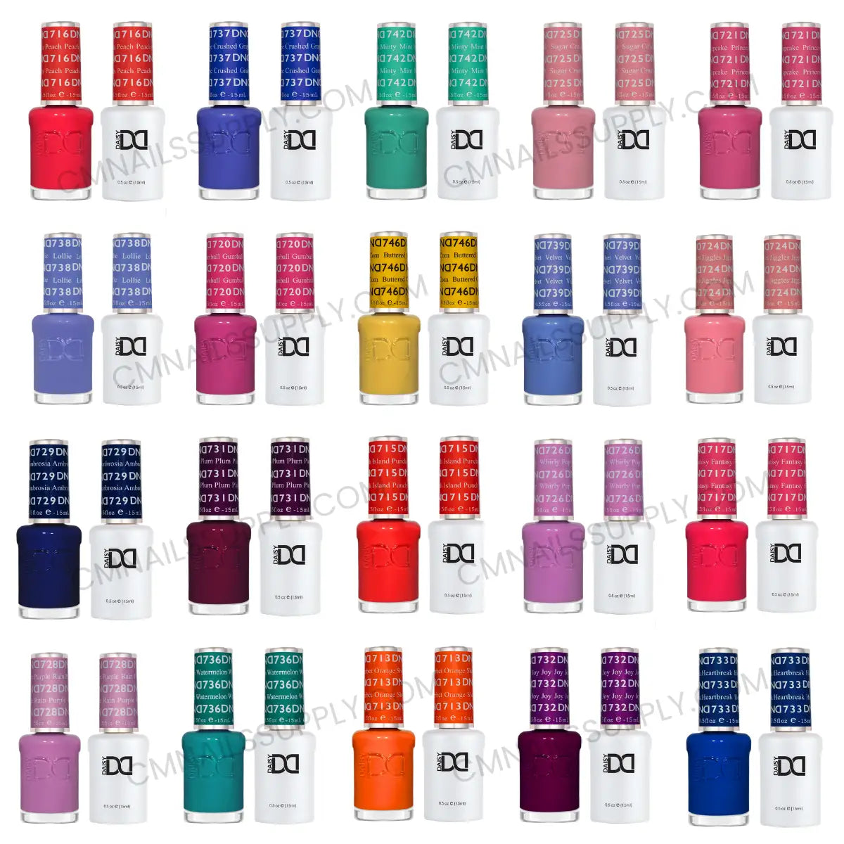 DND professional nail polish gel and lacquer duo collection for salons and nail technicians