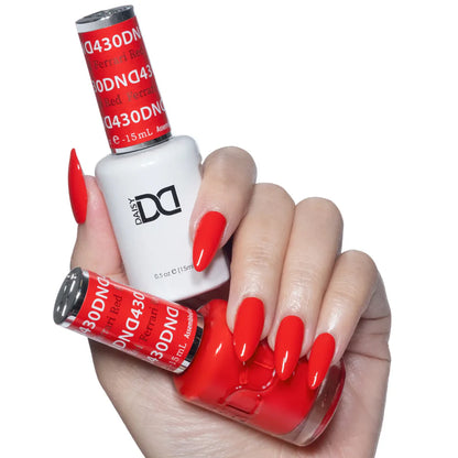 Professional DND Ferrari Red gel polish available in Canada