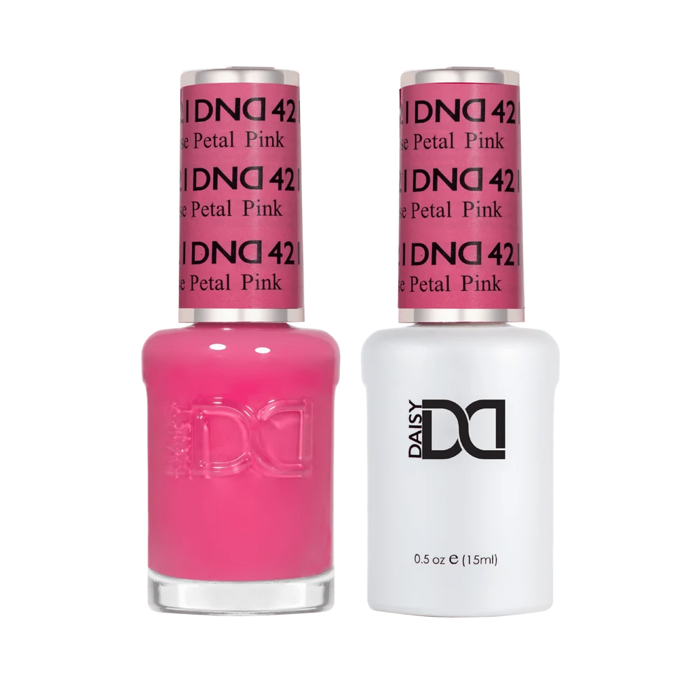 DND Rose Petal #421 gel polish and nail lacquer duo
